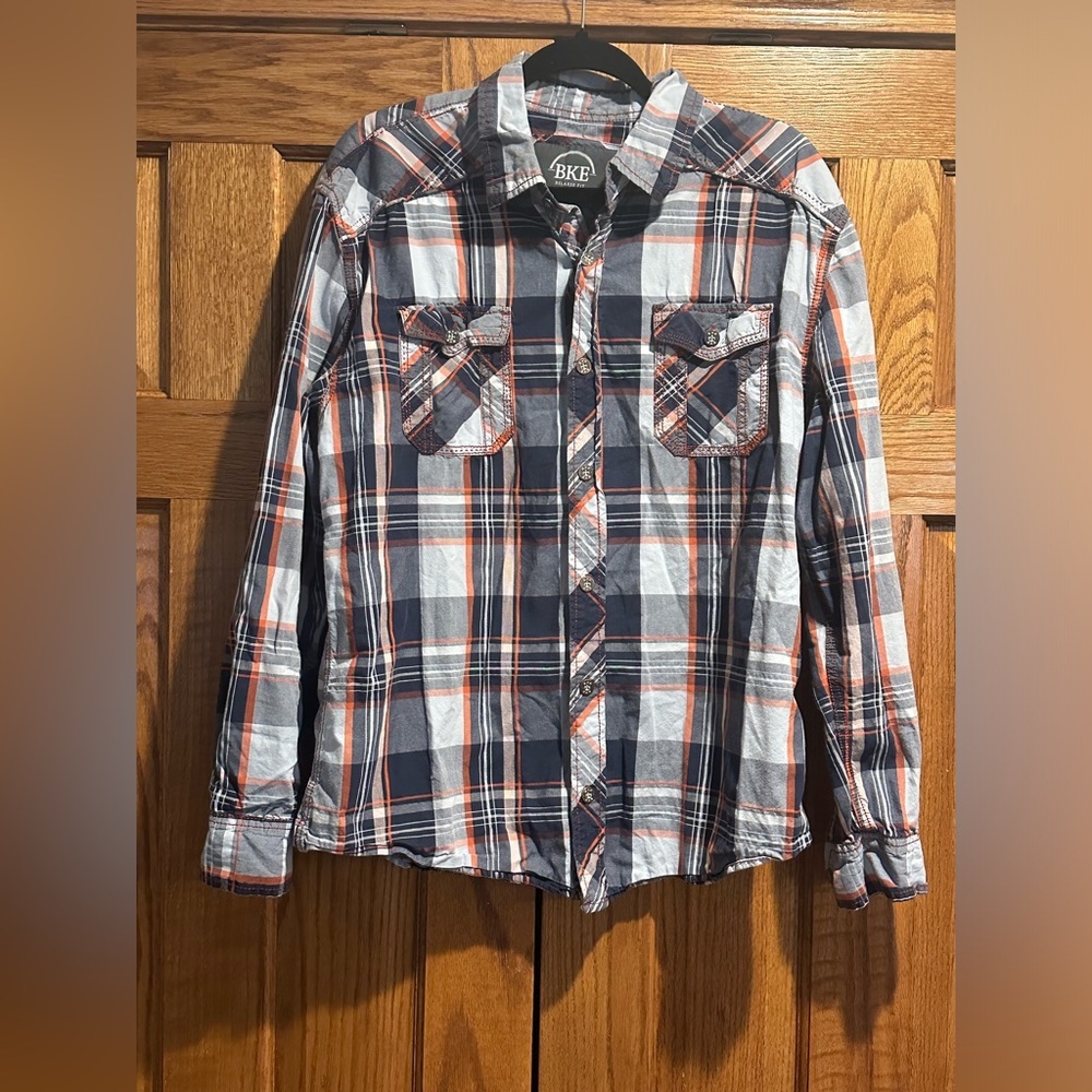 BKE Plaid Long Sleeve Shirt “The Buckle”